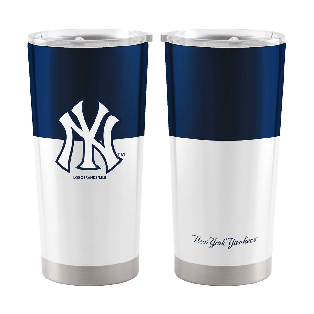 NY Yankees Colorblock 20oz Stainless Tumbler - Logo Brands - Flyclothing LLC