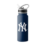NY Yankees Logo 25oz Stainless Single Wall Flip Top Bottle - Logo Brands - Flyclothing LLC