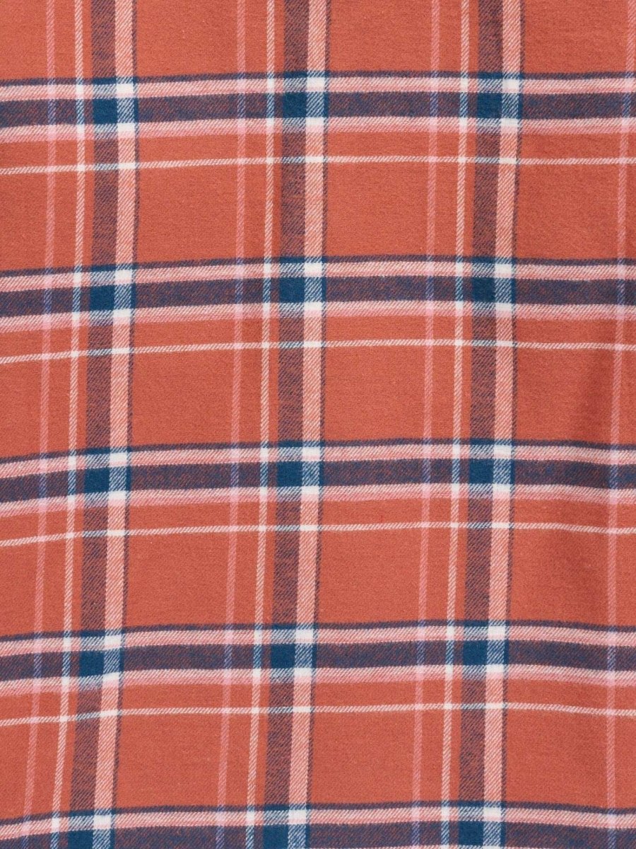 Girl's Ely Cattleman Rust Plaid Flannel Western Snap Shirt - Ely Cattleman - Flyclothing LLC