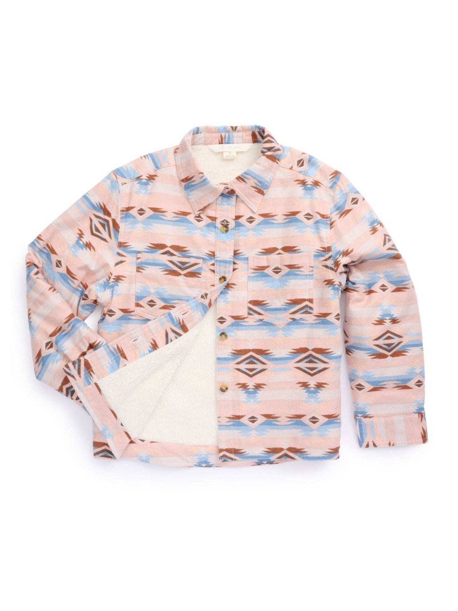 Girl's Ely Cattleman Aztec Print Shacket - Ely Cattleman - Flyclothing LLC
