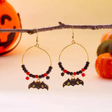 Halloween Bat Charm Hoop Earrings - Trendsi - Flyclothing LLC