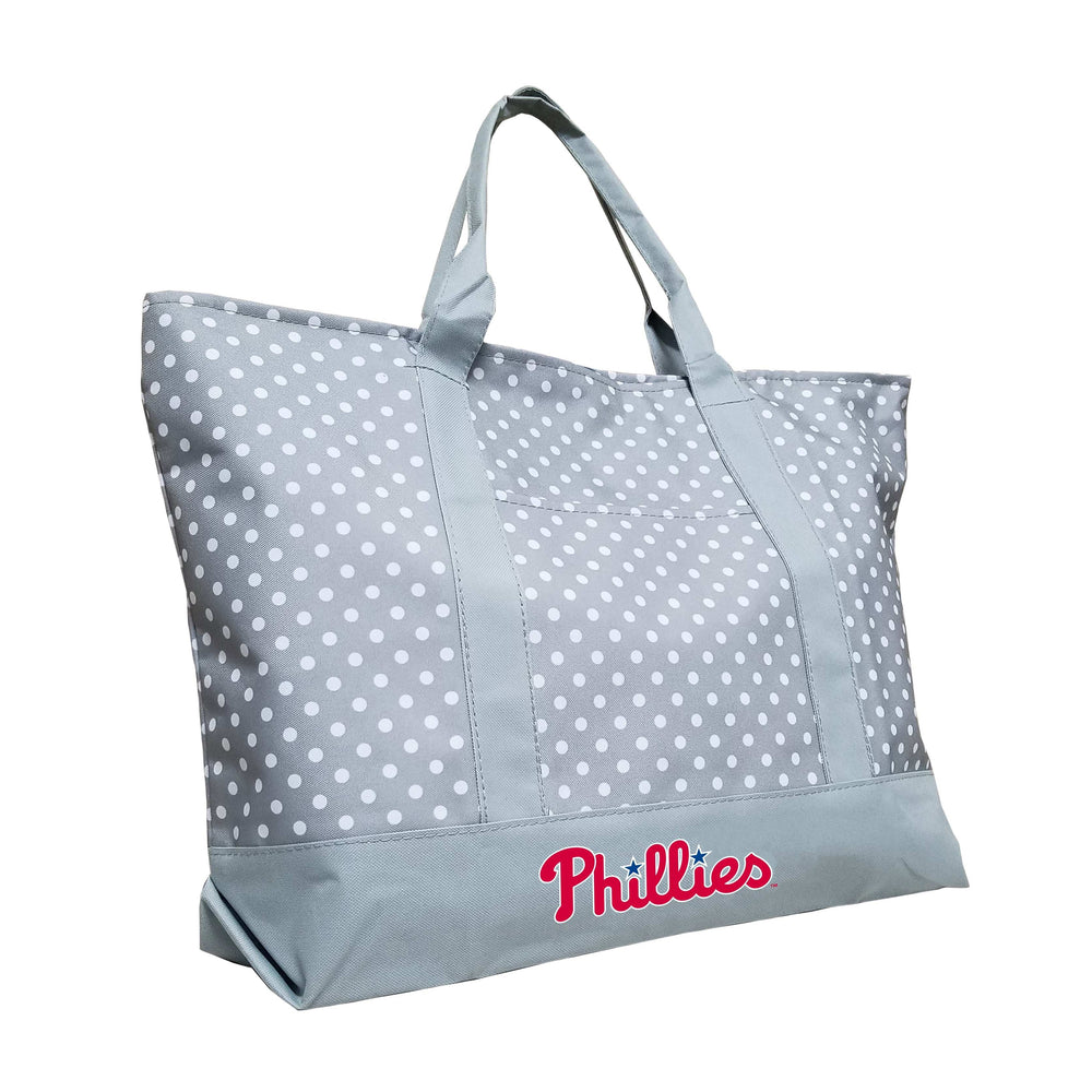 Philadelphia Phillies Gray Dot Tote f/ Primary Wdmk - Logo Brands - Flyclothing LLC