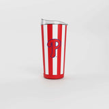 Philadelphia Phillies 20oz Striped Powder Coat Tumbler - Logo Brands - Flyclothing LLC