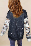 Leopard Round Neck Long Sleeve Sweatshirt - Trendsi - Flyclothing LLC