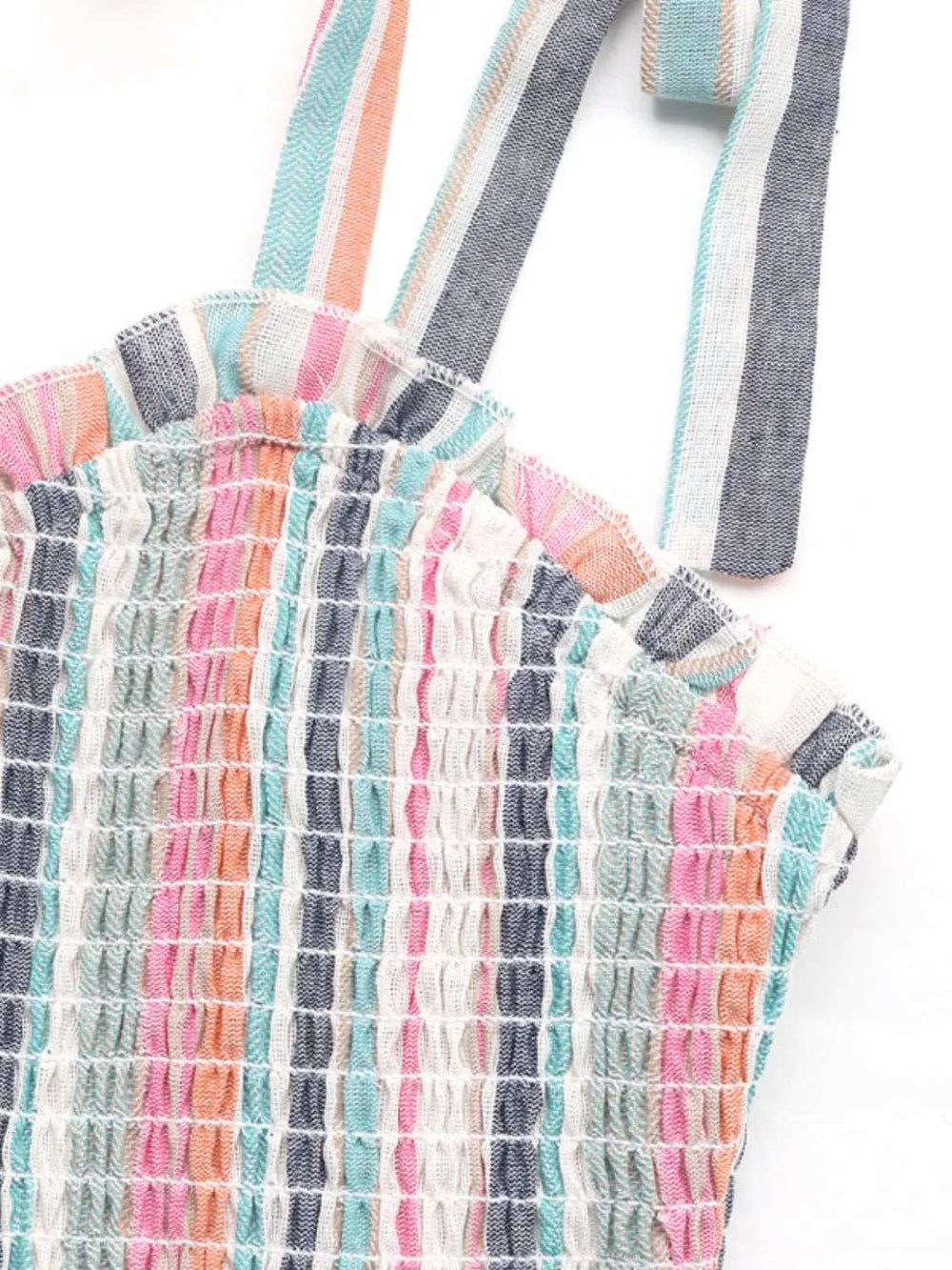 Contrast Striped Square Neck Cami Dress - Trendsi - Flyclothing LLC