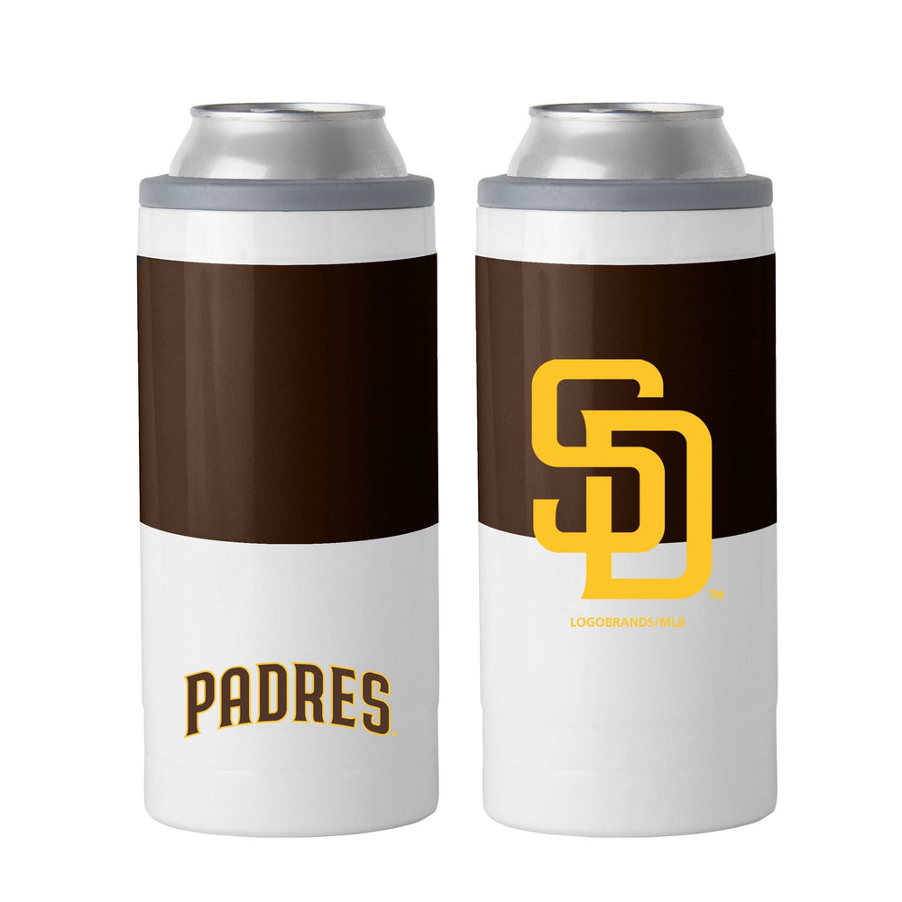 San Diego Padres 12oz Colorblock Slim Can Coolie - Logo Brands - Flyclothing LLC