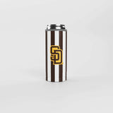 SD Padres 12oz Striped Powdercoat SlimCan Coolie - Logo Brands - Flyclothing LLC