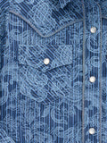 Girl's Ely Cattleman Denim Blue Paisley Print Western Snap Shirt - Ely Cattleman - Flyclothing LLC