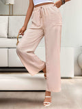 Tied Wide Leg Pants with Pockets - Trendsi - Flyclothing LLC