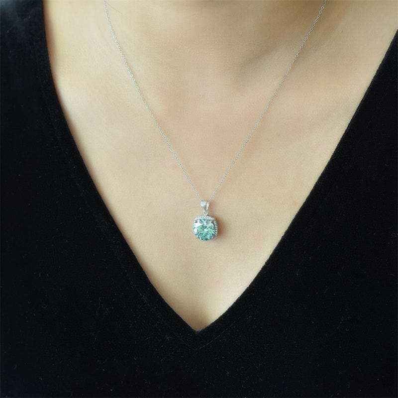 5 Carat Moissanite 925 Sterling Silver Pendant Necklace - Trendsi - Flyclothing LLC
