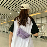 Checkered Adjustable Strap Nylon Crossbody Bag - Trendsi - Flyclothing LLC