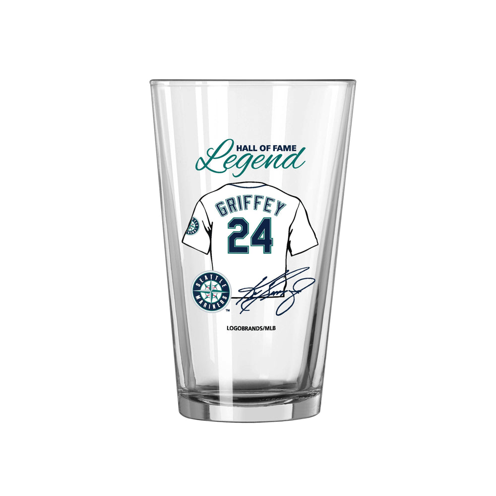 Seattle Mariners HOF Ken Griffey Jr. 16oz Pint Glass - Logo Brands - Flyclothing LLC