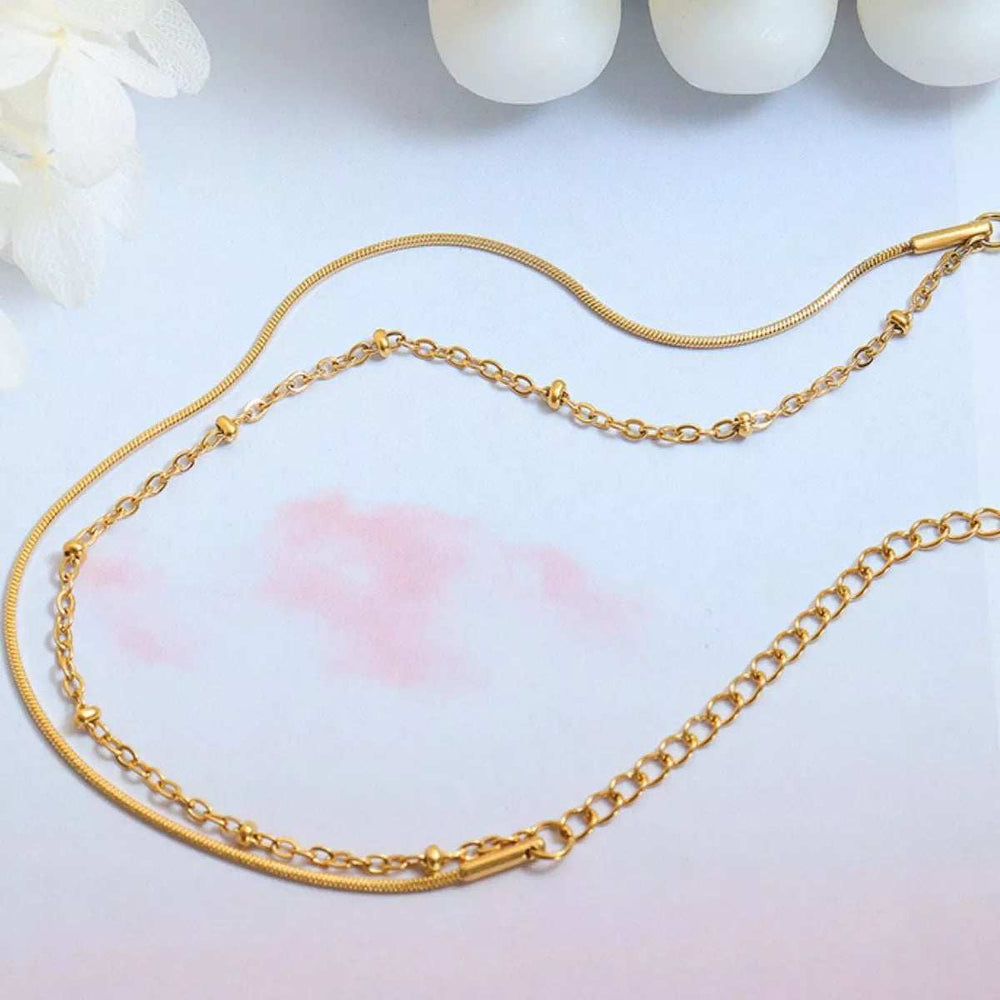 Titanium Steel Double Layered Bracelet - Trendsi - Flyclothing LLC