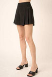 Mittoshop Side Invisible Zipper Pleated Shorts - Trendsi - Flyclothing LLC