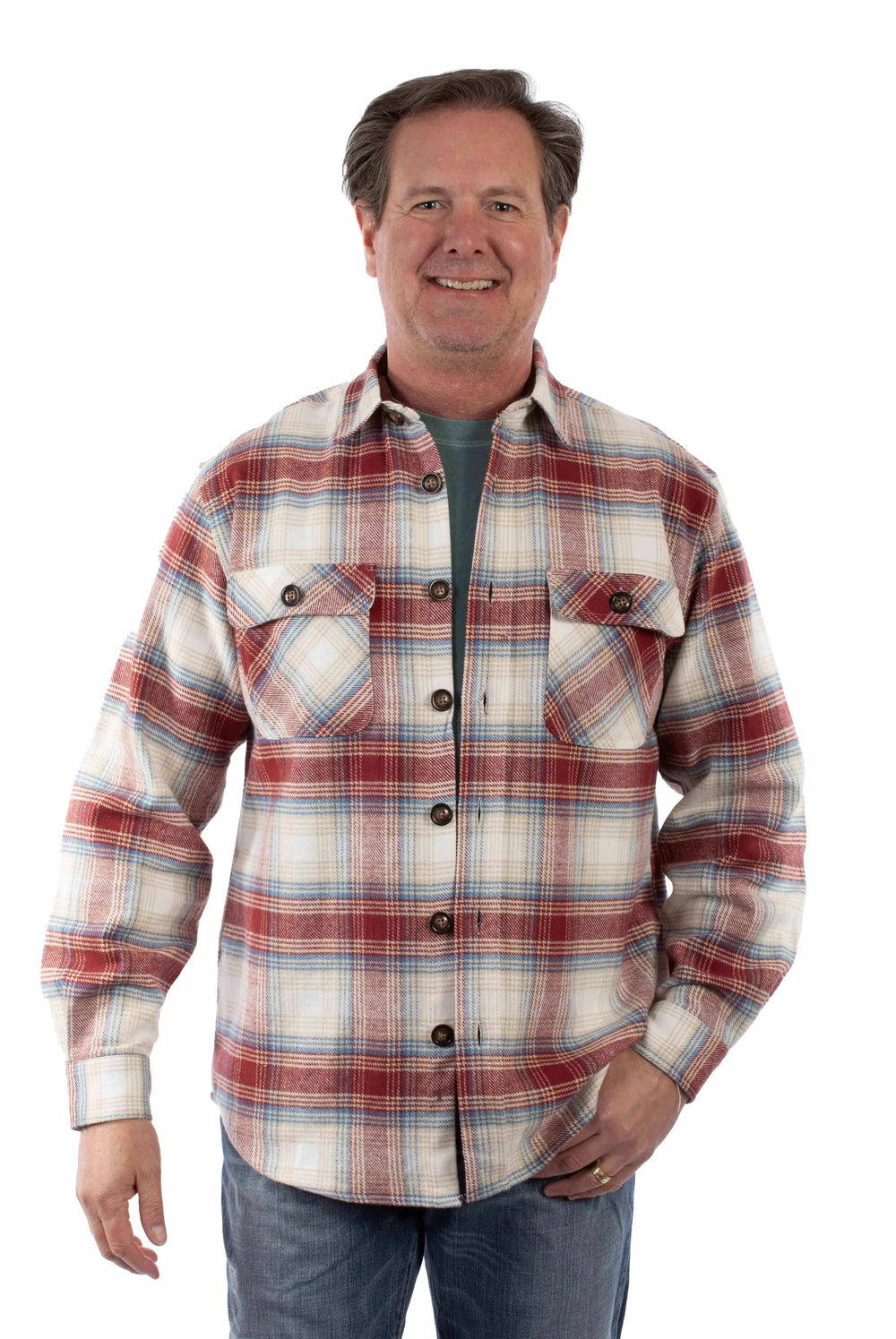Scully Leather Rust BRAWNY FLANNEL Jacket - Scully Leather - Flyclothing LLC