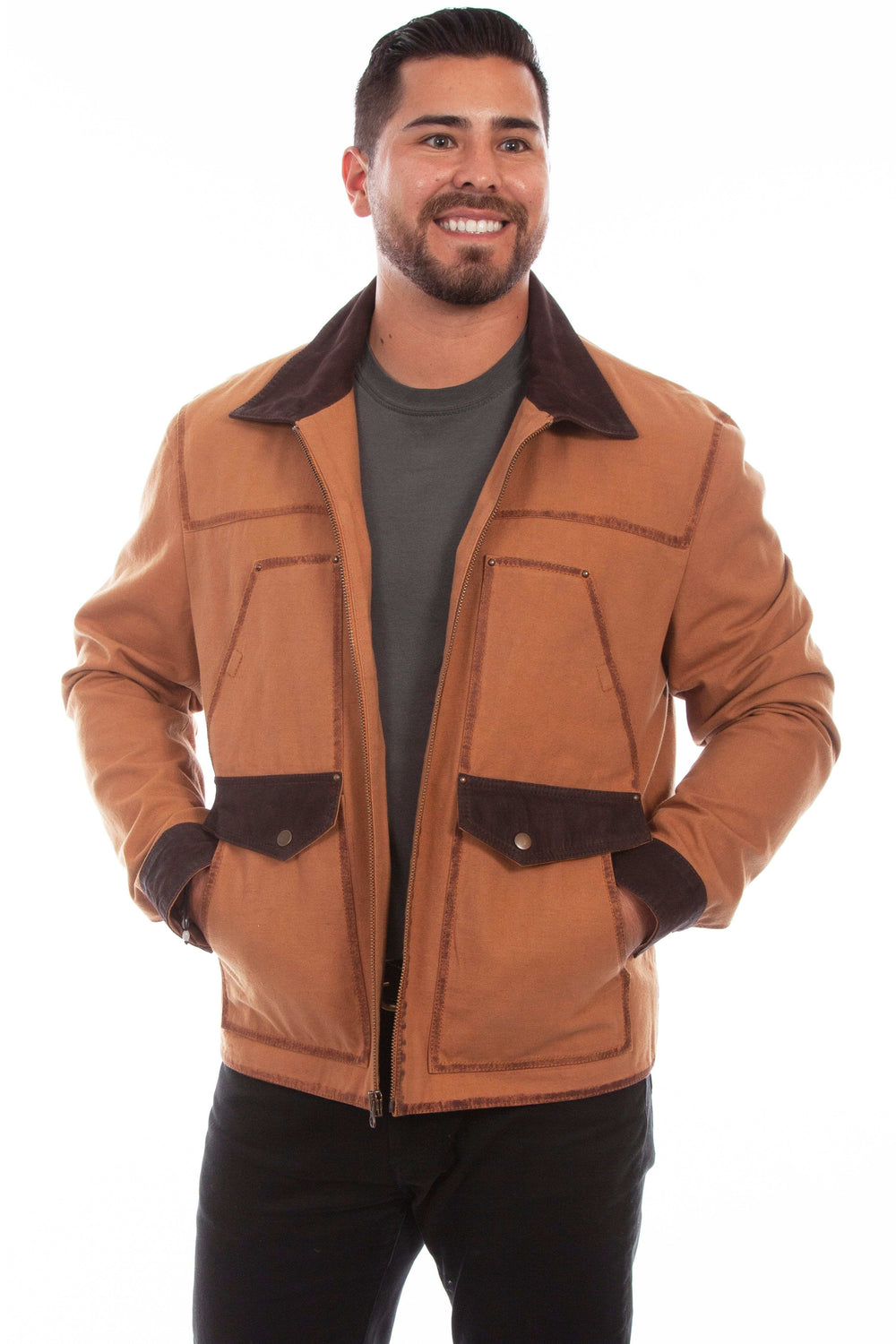 farthest point tan canvas w/leather trim - Scully Leather - Flyclothing LLC