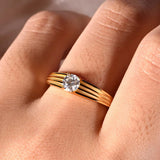925 Sterling Silver Moissanite Ring - Trendsi - Flyclothing LLC