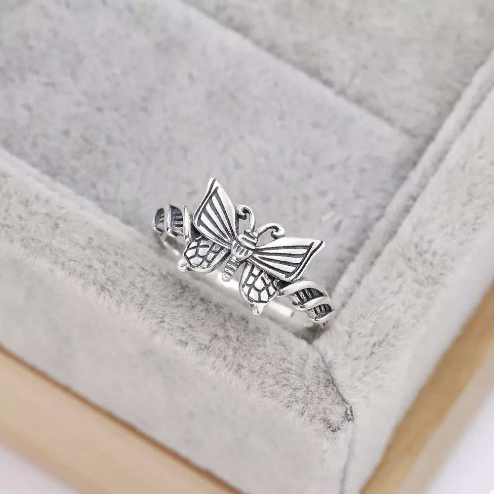 925 Sterling Silver Butterfly Ring - Trendsi - Flyclothing LLC