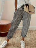 Striped Pants with Pockets - Trendsi - Flyclothing LLC
