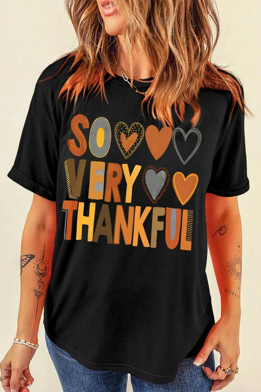 Letter Graphic Round Neck Short Sleeve T-Shirt - Trendsi - Flyclothing LLC