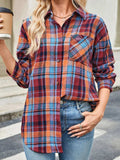 Plaid Button Up Long Sleeve Shirt - Trendsi - Flyclothing LLC