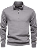Men's Contrast Striped Long Sleeve Sweatshirt - Trendsi - Flyclothing LLC