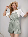 Perfee Drawstring Waist Striped Overalls with Pockets - Trendsi - Flyclothing LLC