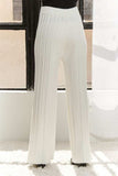 ADORA Tied Wide Leg Knit Pants - Trendsi - Flyclothing LLC