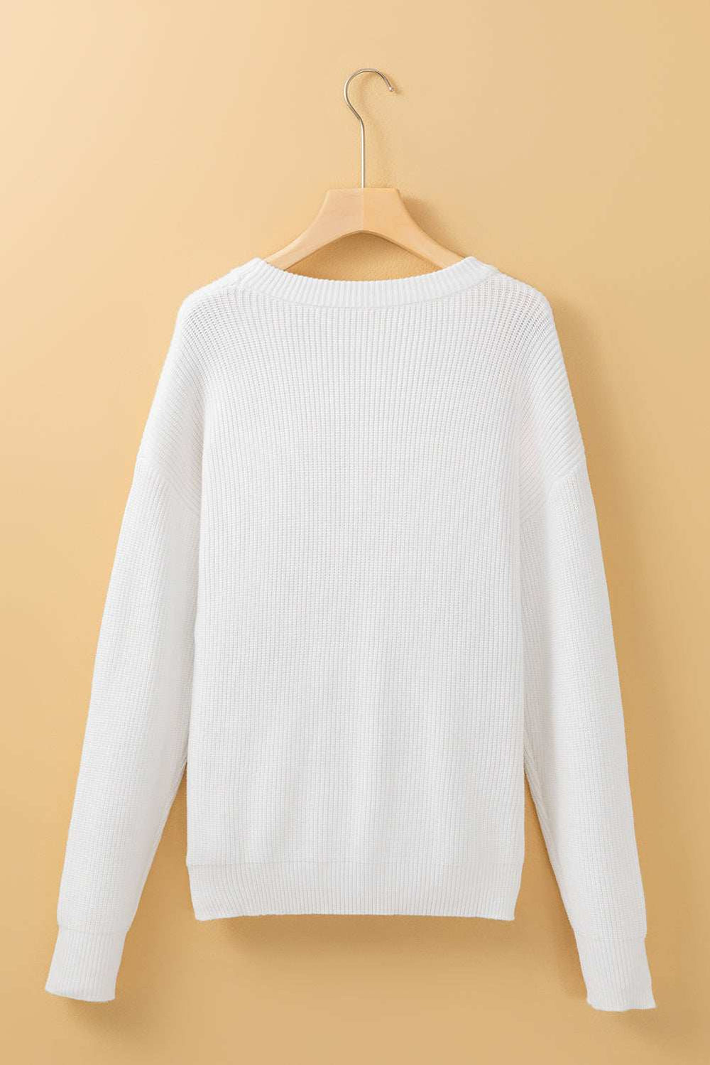 HELLO PUMPKIN Round Neck Long Sleeve Sweater - Trendsi - Flyclothing LLC