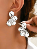 Stainless Steel Flower Earrings - Trendsi - Flyclothing LLC