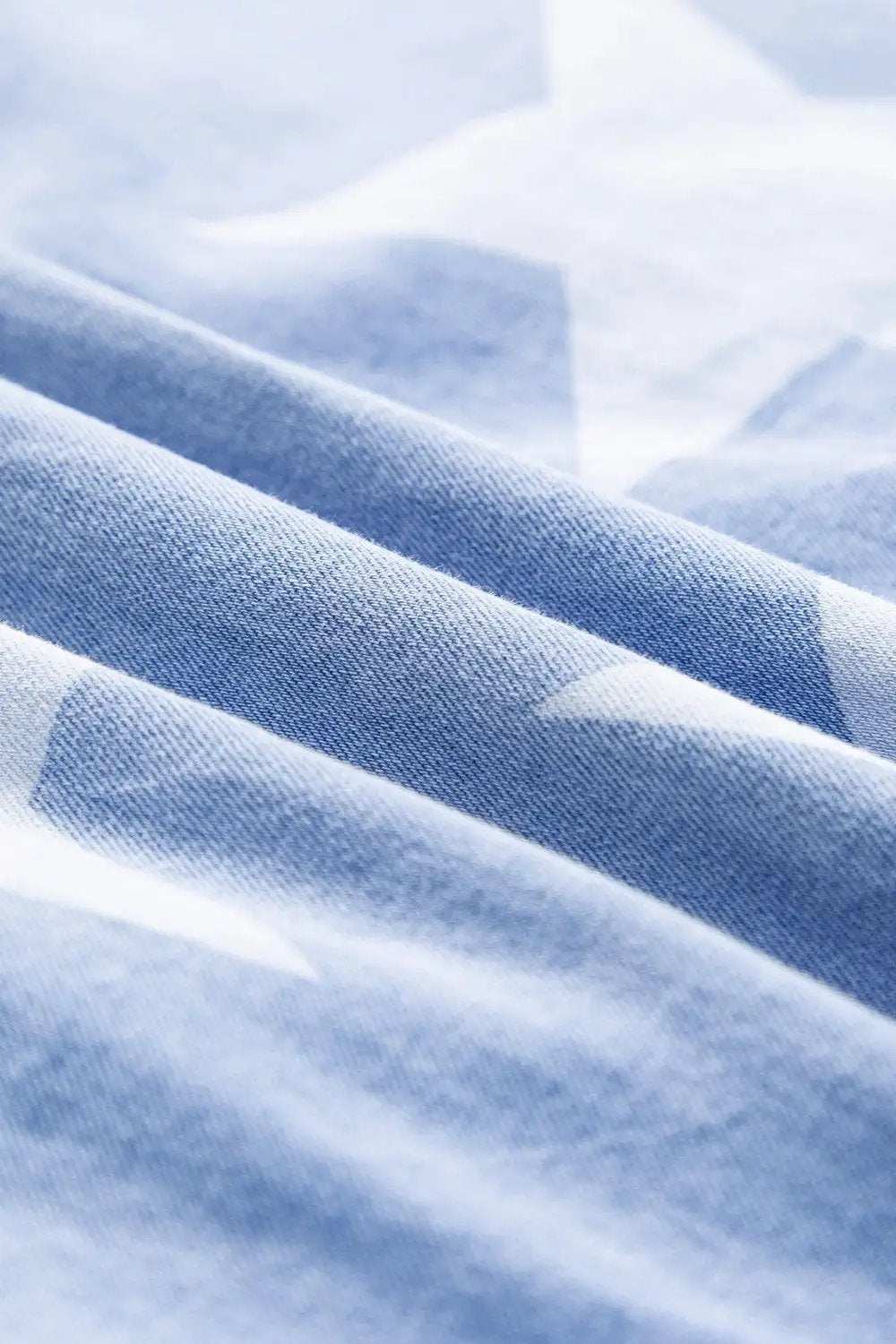 Raw Hem Star Short Sleeve Denim Dress - Trendsi - Flyclothing LLC