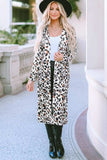Leopard Open Front Long Sleeve Cover Up - Trendsi - Flyclothing LLC