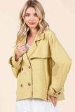 Mittoshop Double Breasted Long Sleeve Trench Coat Jacket - Trendsi - Flyclothing LLC