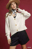 Umgee Button-Front V-Neck Knit Cardigan - Trendsi - Flyclothing LLC