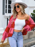 Striped Open Front Dropped Shoulder Cardigan - Trendsi - Flyclothing LLC