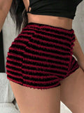 Striped High Waist Shorts - Trendsi - Flyclothing LLC