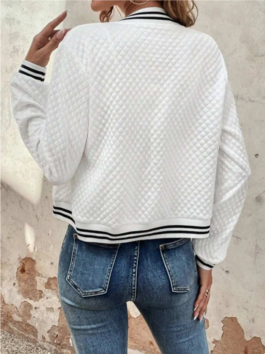 Zip Up Long Sleeve Jacket - Trendsi - Flyclothing LLC