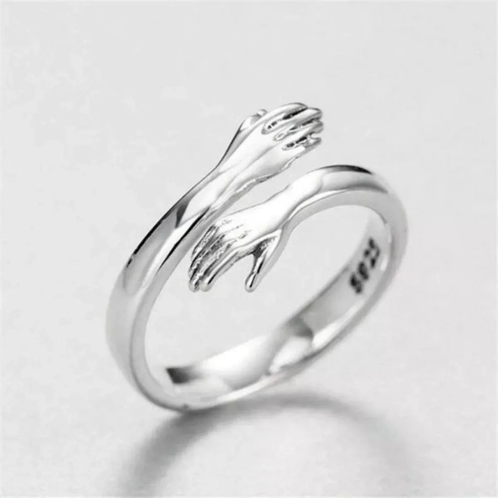925 Sterling Silver Hug Bypass Ring - Trendsi - Flyclothing LLC