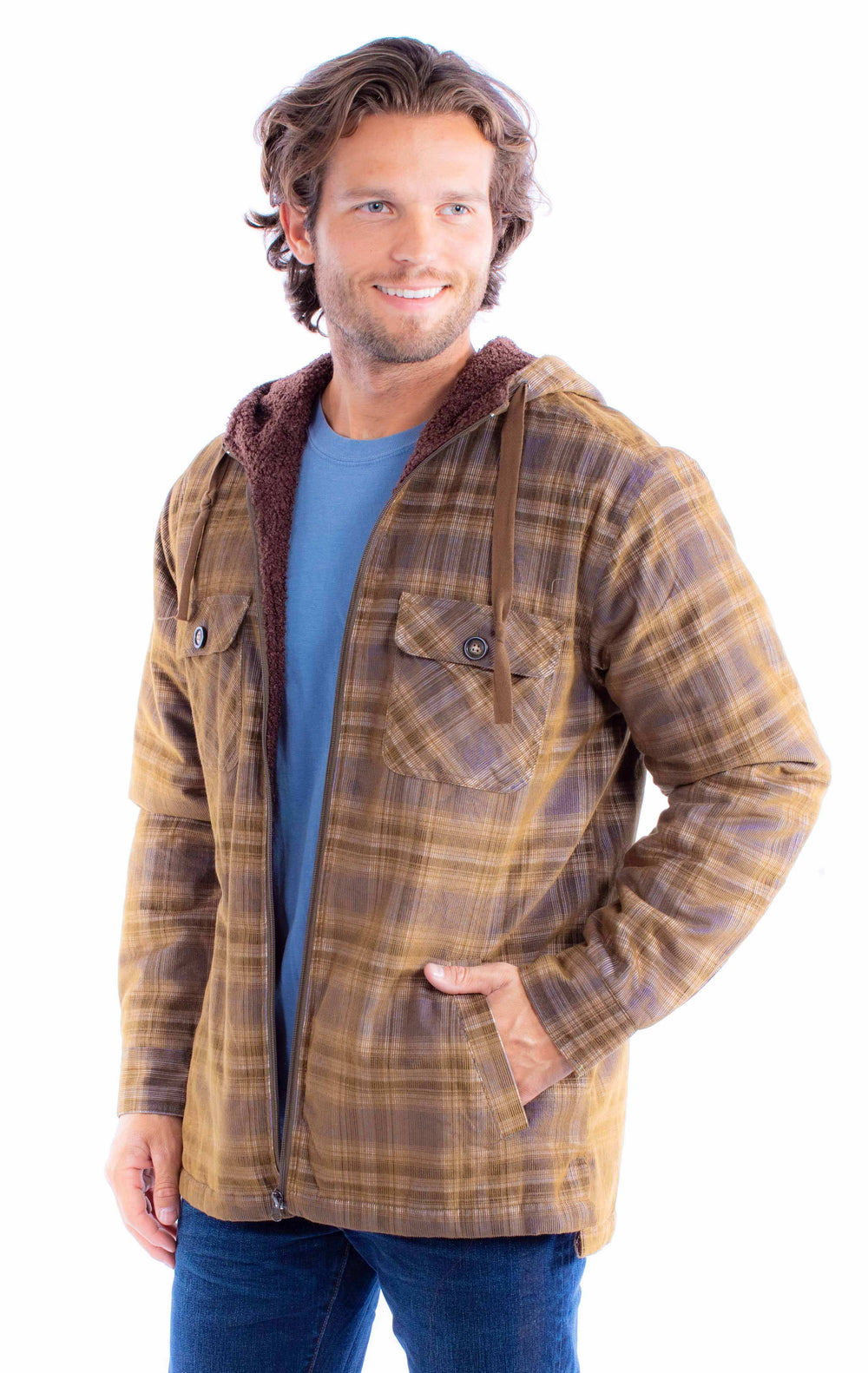 Scully Leather Farthest Point Sherpa Lined Corduroy Hoodie - Scully Leather - Flyclothing LLC
