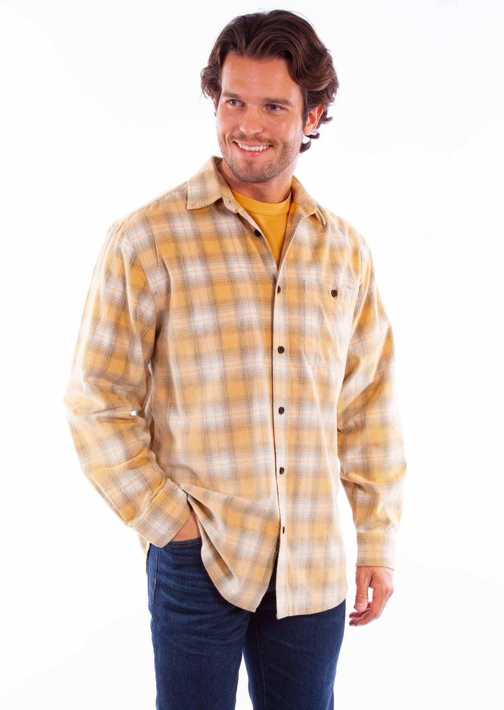 Scully Leather Mens Natural FLANNEL SHIRT - Scully Leather - Flyclothing LLC