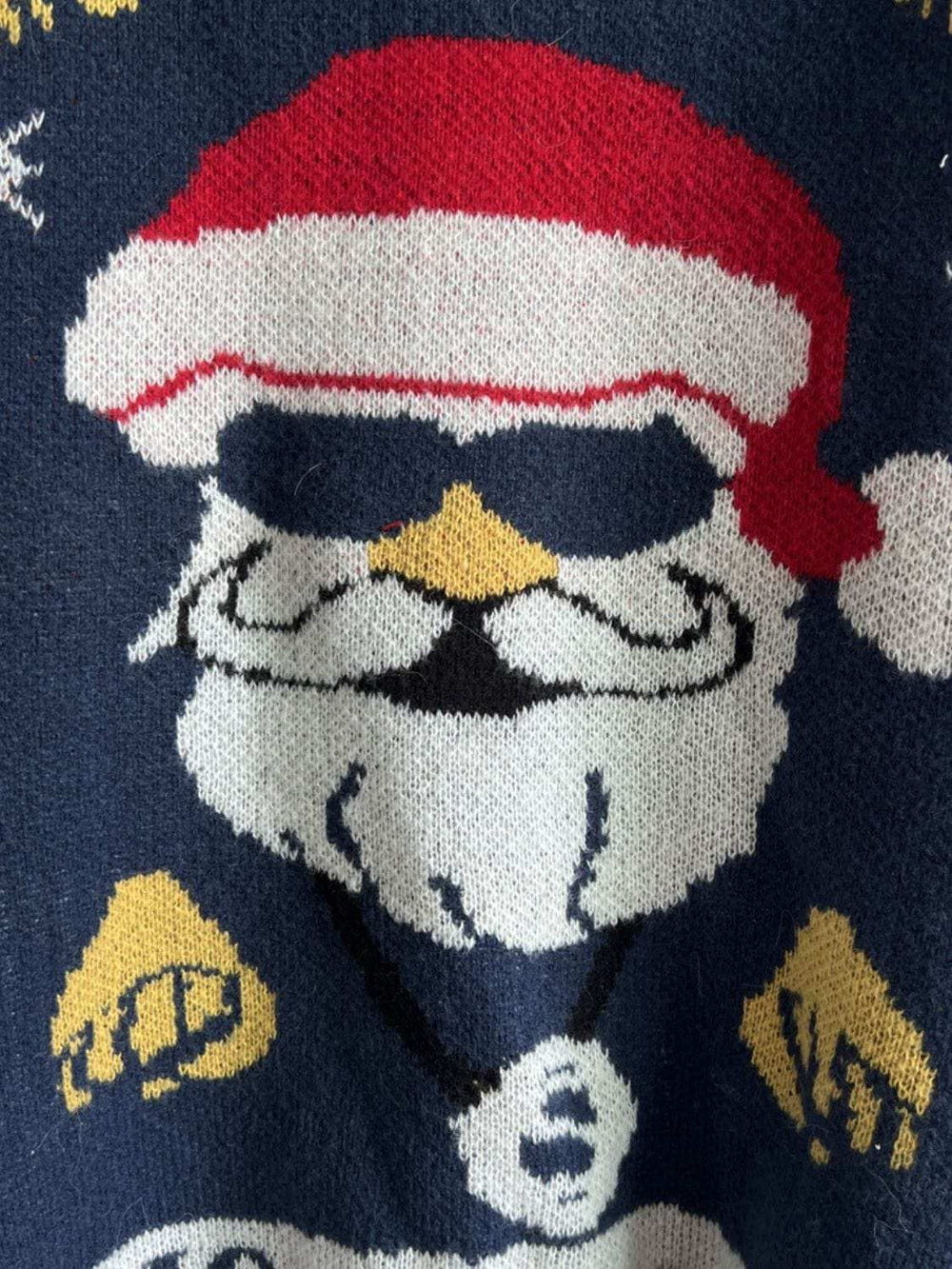 Santa Round Neck Long Sleeve Sweater - Trendsi - Flyclothing LLC