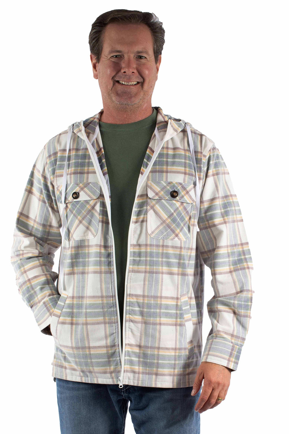 farthest point multi 100% cotton unlined corduroy hoodie - Scully Leather - Flyclothing LLC