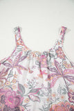 Multicolour Floral Tie Neck Sleeveless Mini Dress - Trendsi - Flyclothing LLC