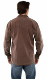 farthest point lt latte 100% cotton l/s button front w/contrast stitch - Scully Leather - Flyclothing LLC