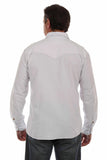 farthest point white 100% cotton l/s button front w/contrast stitch - Scully Leather - Flyclothing LLC