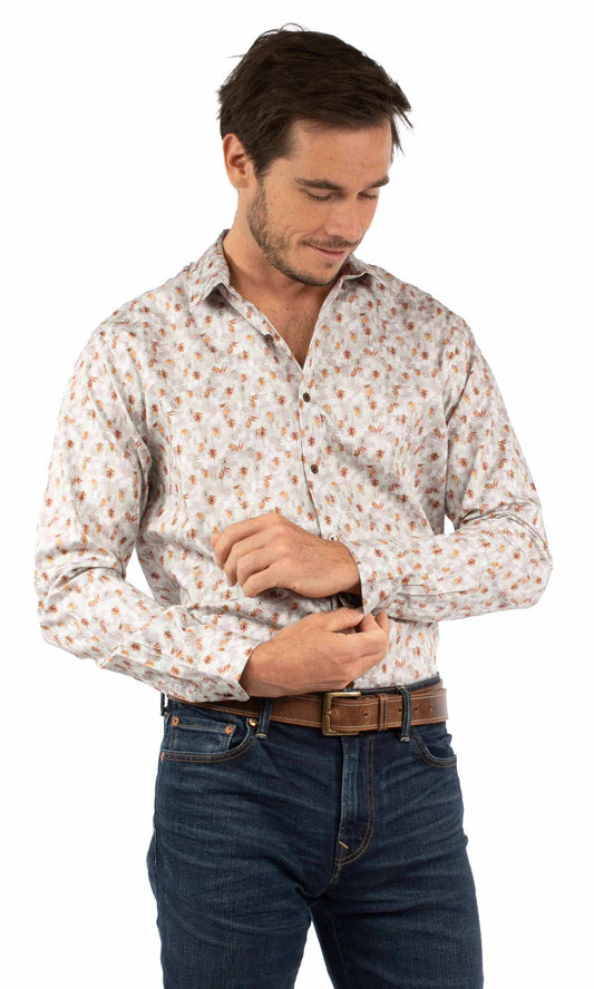 farthest point shell 100% cotton men's long sleeve shirt - Scully Leather - Flyclothing LLC