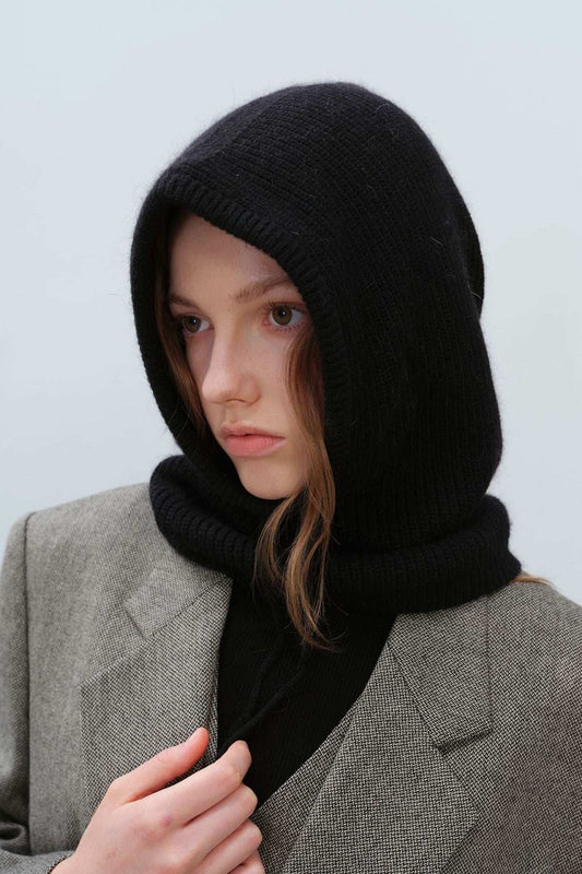 Drawstring Solid Color Thermal Knit Hat - Trendsi - Flyclothing LLC