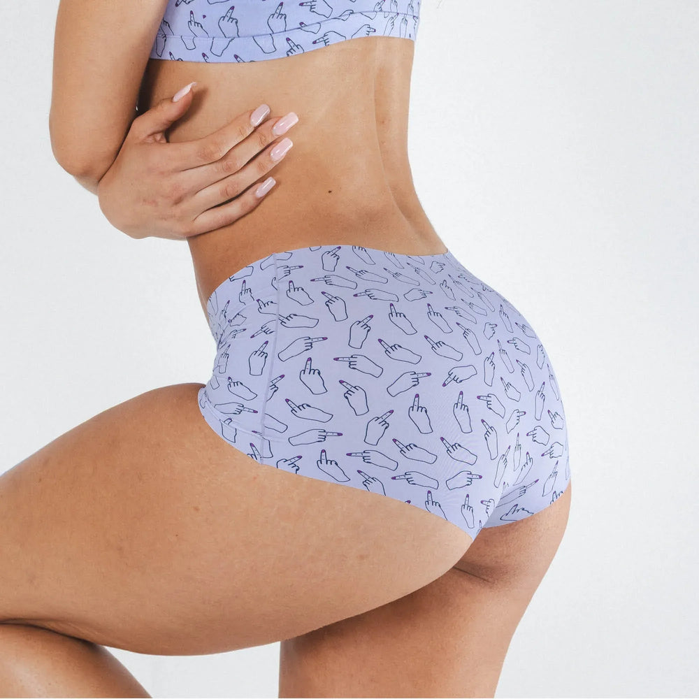 The Little Birdy | Middle Finger Women’s Seamless Boyshort - Shinesty - Flyclothing LLC