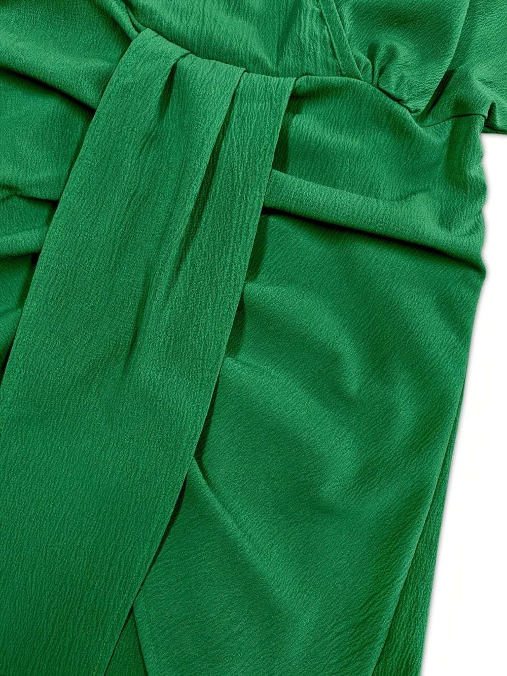 Ruched Surplice Half Sleeve Mini Dress - Trendsi - Flyclothing LLC