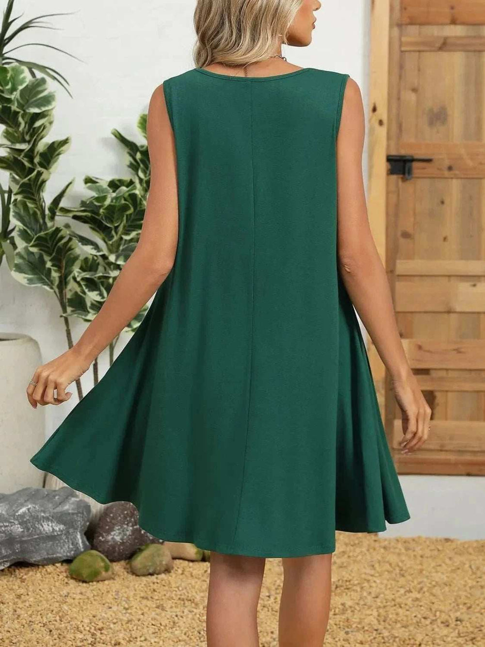 Round Neck Sleeveless Dress - Trendsi - Flyclothing LLC